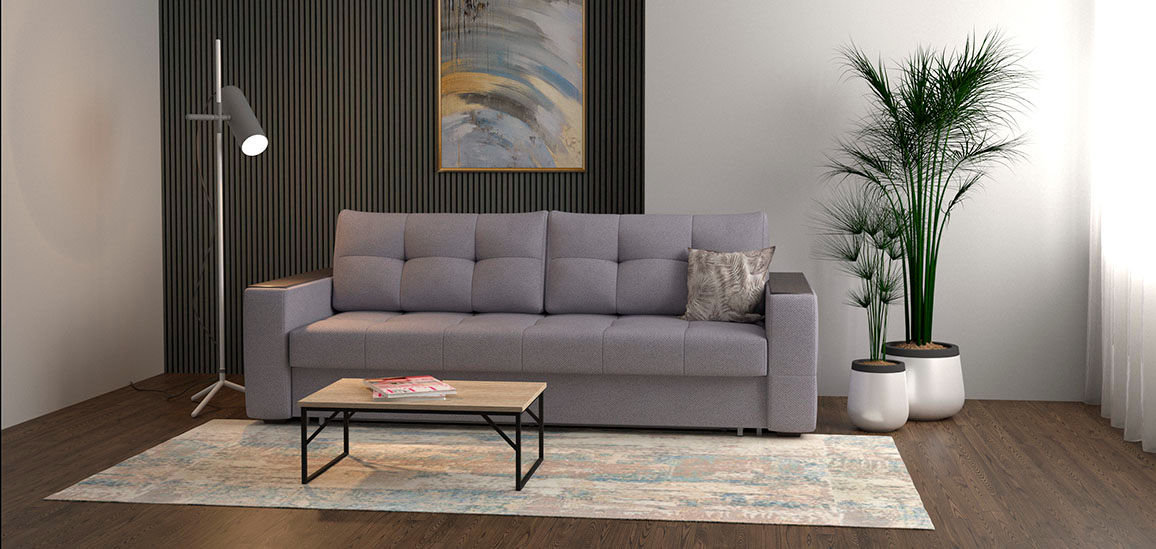 Диван прямой Сиэтл Тик-Так (декор Венге)